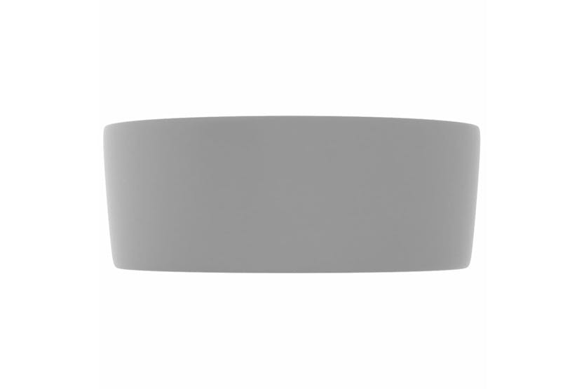 vidaXL 147015 Luxury Wash Basin Round Matt Light Grey 40x15cm Ceramic vidaXL 147015 Luxury Wash Basin Round Matt Light Grey 40x15cm Ceramic