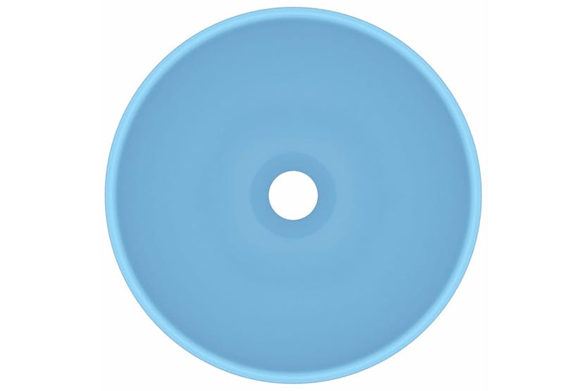 vidaXL 146967 Luxury Bathroom Basin Round Matt Light Blue 32.5x14cm Ceramic vidaXL 146967 Luxury Bathroom Basin Round Matt Light Blue 32.5x14cm Ceramic