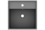 vidaXL 146950 Luxury Basin Overflow Square Matt Dark Grey 41x41cm Ceramic vidaXL 146950 Luxury Basin Overflow Square Matt Dark Grey 41x41cm Ceramic