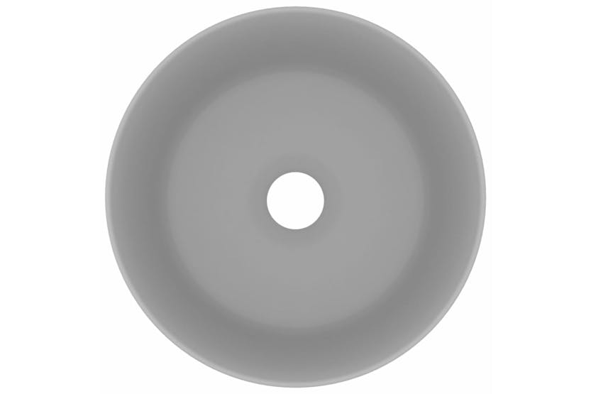 vidaXL 147015 Luxury Wash Basin Round Matt Light Grey 40x15cm Ceramic vidaXL 147015 Luxury Wash Basin Round Matt Light Grey 40x15cm Ceramic