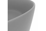 vidaXL 147015 Luxury Wash Basin Round Matt Light Grey 40x15cm Ceramic vidaXL 147015 Luxury Wash Basin Round Matt Light Grey 40x15cm Ceramic