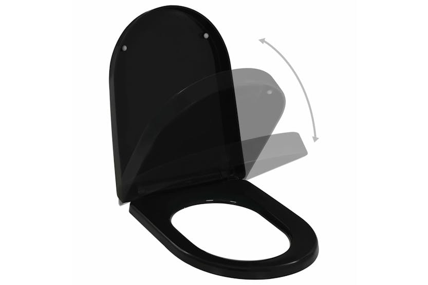 vidaXL 145023 Soft-close Toilet Seat With Quick-release Design Black vidaXL 145023 Soft-close Toilet Seat With Quick-release Design Black