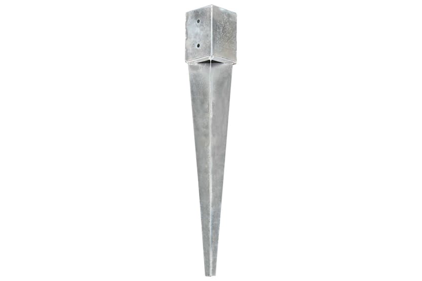vidaXL 145420 Ground Spikes 6 Pcs Silver 10x10x76cm Galvanised Steel vidaXL 145420 Ground Spikes 6 Pcs Silver 10x10x76cm Galvanised Steel