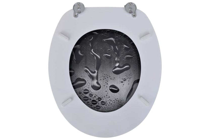 vidaXL 141482 Toilet Seat With Mdf Lid Water Drop Design vidaXL 141482 Toilet Seat With Mdf Lid Water Drop Design