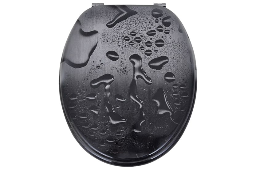 vidaXL 141482 Toilet Seat With Mdf Lid Water Drop Design vidaXL 141482 Toilet Seat With Mdf Lid Water Drop Design