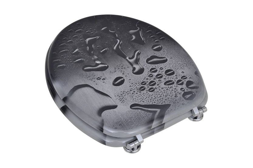 vidaXL 141482 Toilet Seat With Mdf Lid Water Drop Design vidaXL 141482 Toilet Seat With Mdf Lid Water Drop Design
