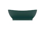 vidaXL 146937 Luxury Basin Overflow Oval Matt Dark Green 58.5x39cm Ceramic vidaXL 146937 Luxury Basin Overflow Oval Matt Dark Green 58.5x39cm Ceramic