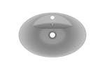 vidaXL 146938 Luxury Basin Overflow Oval Matt Light Grey 58.5x39cm Ceramic vidaXL 146938 Luxury Basin Overflow Oval Matt Light Grey 58.5x39cm Ceramic