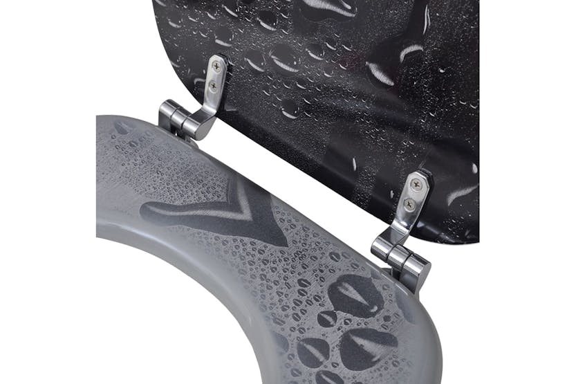 vidaXL 141482 Toilet Seat With Mdf Lid Water Drop Design vidaXL 141482 Toilet Seat With Mdf Lid Water Drop Design