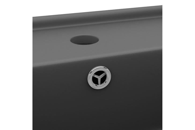 vidaXL 146950 Luxury Basin Overflow Square Matt Dark Grey 41x41cm Ceramic vidaXL 146950 Luxury Basin Overflow Square Matt Dark Grey 41x41cm Ceramic