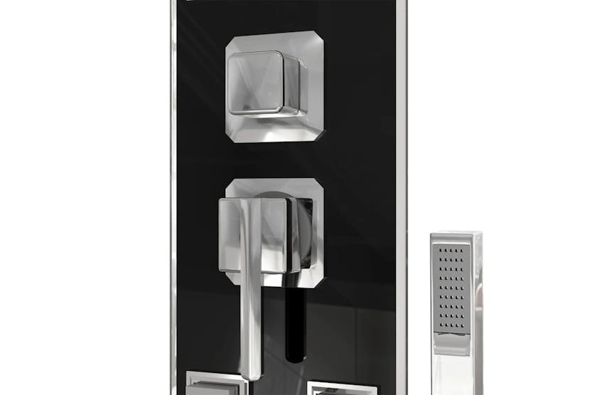 vidaXL 151418 Shower Panel Unit Glass 18x45.5x130cm Black vidaXL 151418 Shower Panel Unit Glass 18x45.5x130cm Black