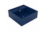Vidaxl Luxury Basin Overflow Square Matt Dark Blue 41x41 Cm Ceramic Vidaxl Luxury Basin Overflow Square Matt Dark Blue 41x41 Cm Ceramic