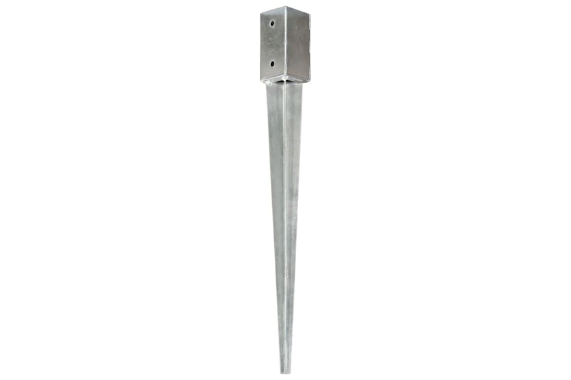 vidaXL 145402 Ground Spikes 6 Pcs Silver 7x7x75cm Galvanised Steel vidaXL 145402 Ground Spikes 6 Pcs Silver 7x7x75cm Galvanised Steel