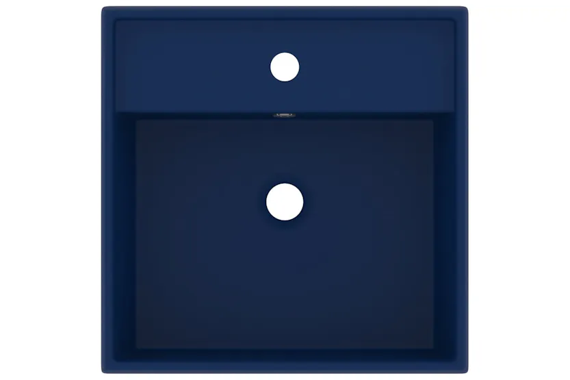 Vidaxl Luxury Basin Overflow Square Matt Dark Blue 41x41 Cm Ceramic Vidaxl Luxury Basin Overflow Square Matt Dark Blue 41x41 Cm Ceramic