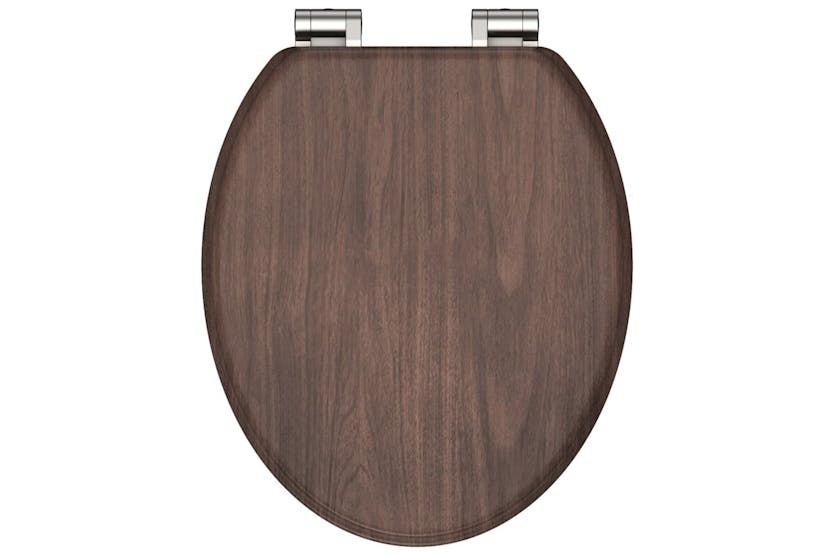 Schutte 435087 Toilet Seat With Soft-close Dark Wood Mdf Schutte 435087 Toilet Seat With Soft-close Dark Wood Mdf
