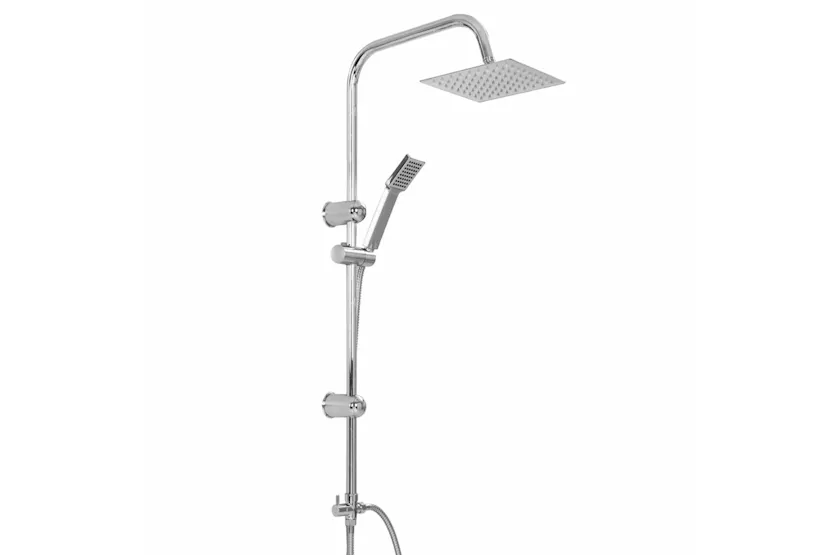 vidaXL 145055 Dual Head Shower Set with Hand Shower | Silver vidaXL 145055 Dual Head Shower Set with Hand Shower | Silver