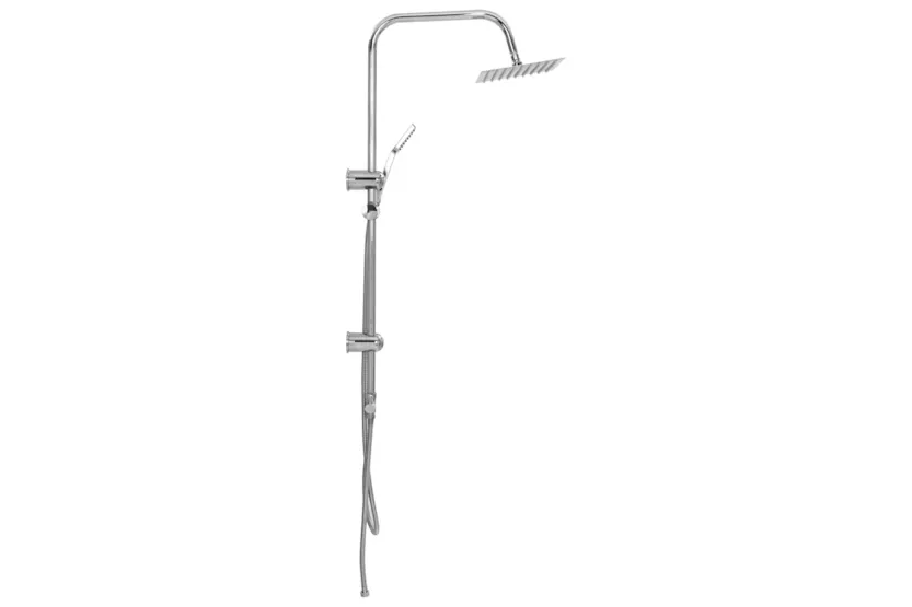 vidaXL 145055 Dual Head Shower Set with Hand Shower | Silver vidaXL 145055 Dual Head Shower Set with Hand Shower | Silver