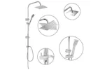 vidaXL 145055 Dual Head Shower Set with Hand Shower | Silver vidaXL 145055 Dual Head Shower Set with Hand Shower | Silver
