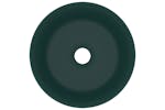 vidaXL 147014 Luxury Wash Basin Round Matt Dark Green 40x15cm Ceramic vidaXL 147014 Luxury Wash Basin Round Matt Dark Green 40x15cm Ceramic