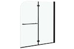vidaXL 147194 Folding Shower Enclosure 2 Panels Esg 120x140cm Black vidaXL 147194 Folding Shower Enclosure 2 Panels Esg 120x140cm Black