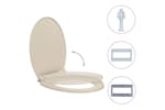 vidaXL 145818 Soft-close Toilet Seat Apricot Oval vidaXL 145818 Soft-close Toilet Seat Apricot Oval