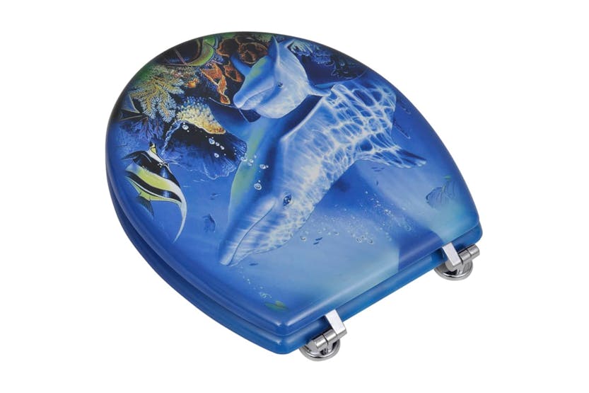 vidaXL 275912 Toilet Seats With Lids 2 Pcs Mdf Dolphin vidaXL 275912 Toilet Seats With Lids 2 Pcs Mdf Dolphin