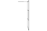 vidaXL 151879 Walk-in Shower Wall 115x195cm Frosted Esg Glass Black vidaXL 151879 Walk-in Shower Wall 115x195cm Frosted Esg Glass Black