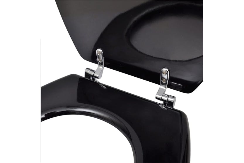 vidaXL 140802 Wc Toilet Seat Mdf Lid Simple Design Black vidaXL 140802 Wc Toilet Seat Mdf Lid Simple Design Black