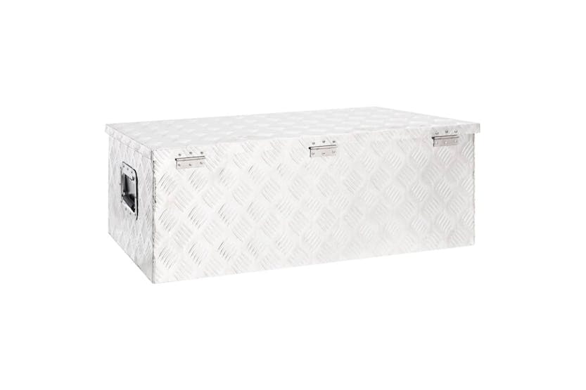 vidaXL 152254 Storage Box Silver 90x47x33.5cm Aluminium vidaXL 152254 Storage Box Silver 90x47x33.5cm Aluminium
