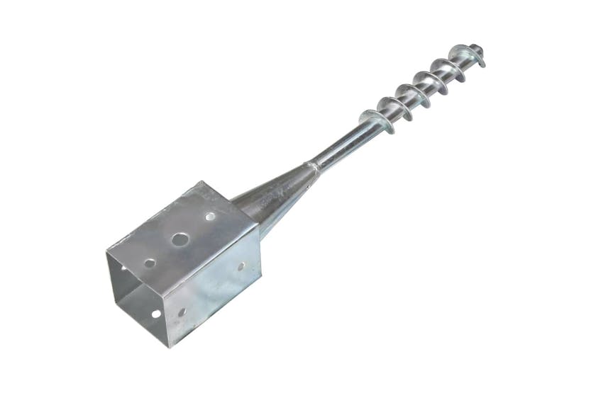 vidaXL 145439 Ground Spikes 2 Pcs Silver 9x9x56cm Galvanised Steel vidaXL 145439 Ground Spikes 2 Pcs Silver 9x9x56cm Galvanised Steel