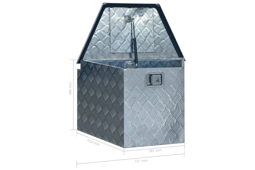 vidaXL 144844 Aluminium Box 737/381x410x460mm Silver vidaXL 144844 Aluminium Box 737/381x410x460mm Silver