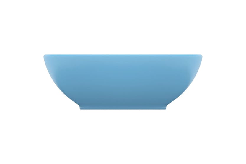 vidaXL 146923 Luxury Basin Oval-shaped Matt Light Blue 40x33cm Ceramic vidaXL 146923 Luxury Basin Oval-shaped Matt Light Blue 40x33cm Ceramic