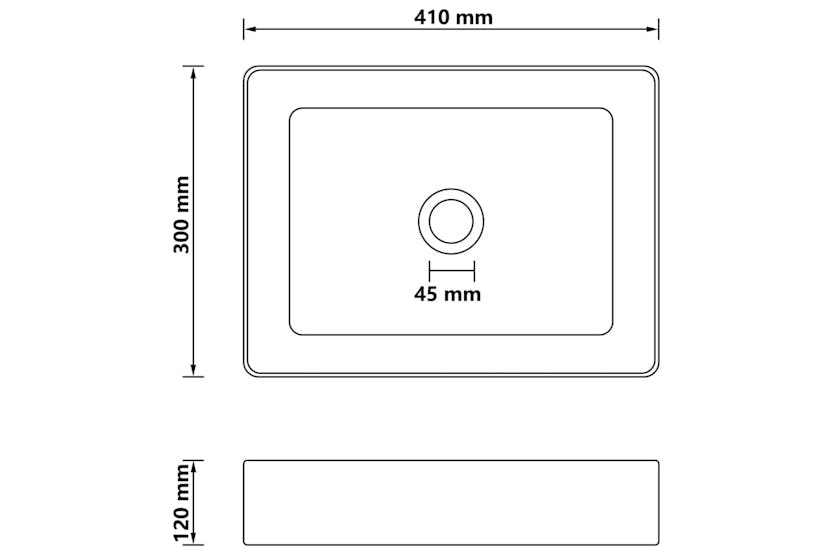 vidaXL 147042 Luxury Wash Basin Matt White 41x30x12cm Ceramic vidaXL 147042 Luxury Wash Basin Matt White 41x30x12cm Ceramic