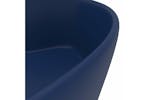 vidaXL 147034 Luxury Wash Basin With Overflow Matt Dark Blue 36x13cm Ceramic vidaXL 147034 Luxury Wash Basin With Overflow Matt Dark Blue 36x13cm Ceramic
