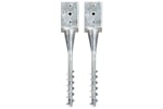 vidaXL 145439 Ground Spikes 2 Pcs Silver 9x9x56cm Galvanised Steel vidaXL 145439 Ground Spikes 2 Pcs Silver 9x9x56cm Galvanised Steel