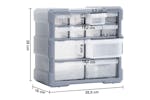 vidaXL 147582 Multi-drawer Organisers With 12 Drawers 2 Pcs 26.5x16x26cm vidaXL 147582 Multi-drawer Organisers With 12 Drawers 2 Pcs 26.5x16x26cm