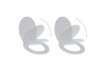 vidaXL 275927 Toilet Seats With Soft Close Lids 2 Pcs Plastic White vidaXL 275927 Toilet Seats With Soft Close Lids 2 Pcs Plastic White