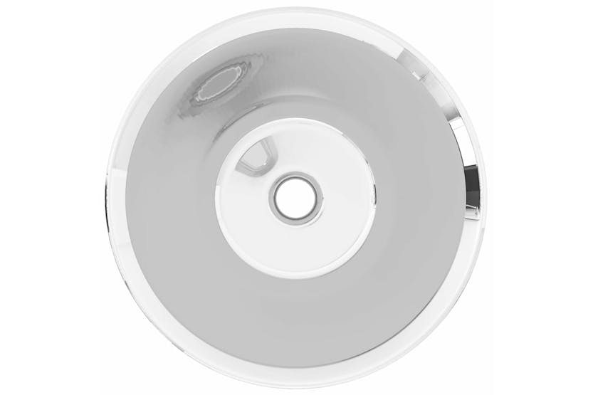 vidaXL 143493 Wash Basin 42x14cm Ceramic Silver vidaXL 143493 Wash Basin 42x14cm Ceramic Silver