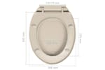 vidaXL 145818 Soft-close Toilet Seat Apricot Oval vidaXL 145818 Soft-close Toilet Seat Apricot Oval