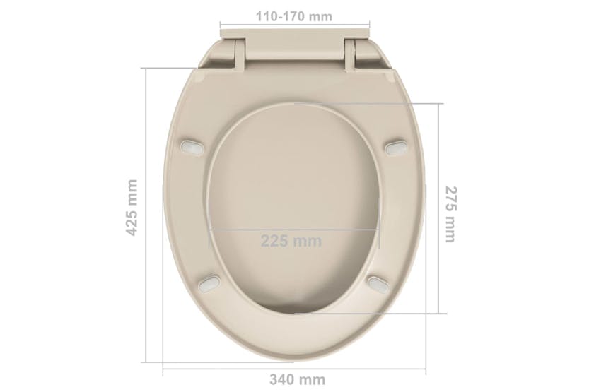 vidaXL 145818 Soft-close Toilet Seat Apricot Oval vidaXL 145818 Soft-close Toilet Seat Apricot Oval
