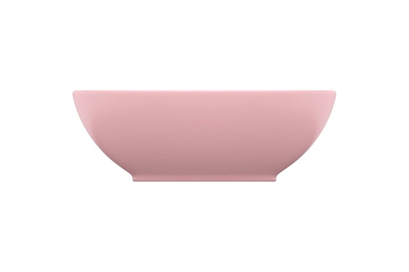 vidaXL 146922 Luxury Basin Oval-shaped Matt Pink 40x33cm Ceramic vidaXL 146922 Luxury Basin Oval-shaped Matt Pink 40x33cm Ceramic