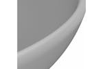 vidaXL 146971 Luxury Bathroom Basin Round Matt Light Grey 32.5x14cm Ceramic vidaXL 146971 Luxury Bathroom Basin Round Matt Light Grey 32.5x14cm Ceramic