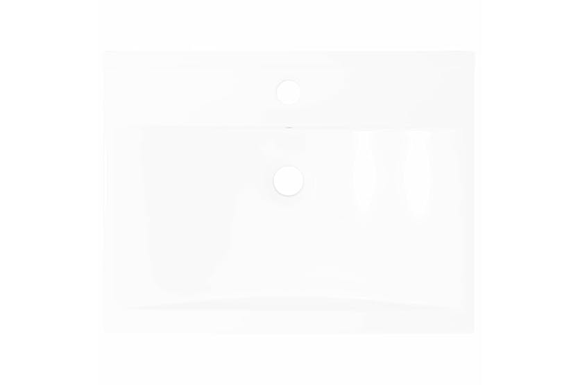 vidaXL 140686 Rectangular Ceramic Basin Sink White With Faucet Hole 60x46cm vidaXL 140686 Rectangular Ceramic Basin Sink White With Faucet Hole 60x46cm