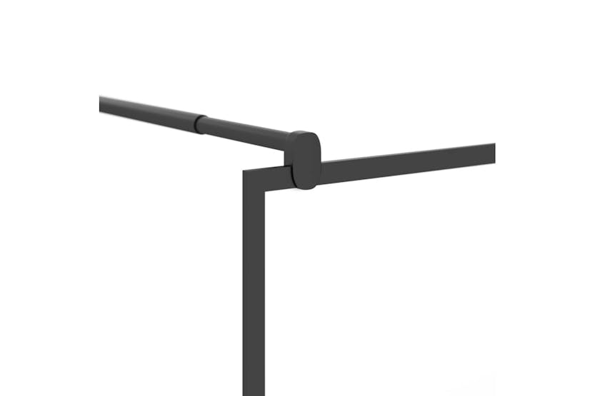 vidaXL 151878 Walk-in Shower Wall 100x195cm Frosted Esg Glass Black vidaXL 151878 Walk-in Shower Wall 100x195cm Frosted Esg Glass Black