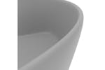 vidaXL 147037 Luxury Wash Basin With Overflow Matt Light Grey 36x13cm Ceramic vidaXL 147037 Luxury Wash Basin With Overflow Matt Light Grey 36x13cm Ceramic