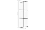 vidaXL 151026 Walk-in Shower Wall With Clear Esg Glass 115x195cm Black vidaXL 151026 Walk-in Shower Wall With Clear Esg Glass 115x195cm Black