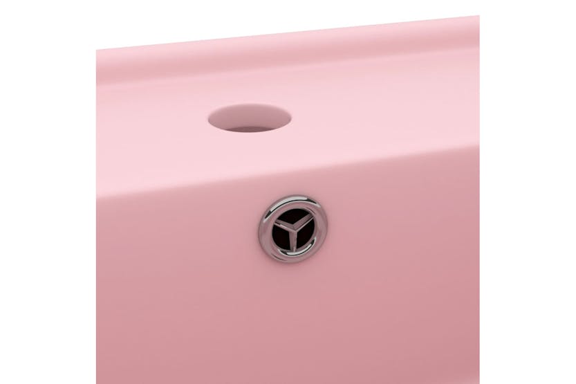 vidaXL 146944 Luxury Basin Overflow Square Matt Pink 41x41cm Ceramic vidaXL 146944 Luxury Basin Overflow Square Matt Pink 41x41cm Ceramic