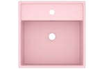 vidaXL 146944 Luxury Basin Overflow Square Matt Pink 41x41cm Ceramic vidaXL 146944 Luxury Basin Overflow Square Matt Pink 41x41cm Ceramic