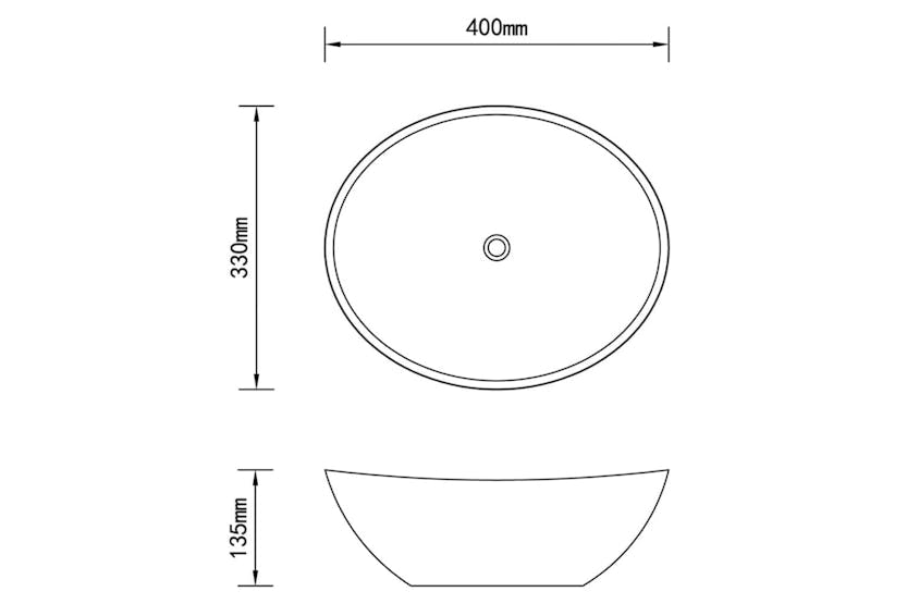vidaXL 146928 Luxury Basin Oval-shaped Matt Dark Grey 40x33cm Ceramic vidaXL 146928 Luxury Basin Oval-shaped Matt Dark Grey 40x33cm Ceramic