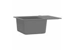 Vidaxl Granite Kitchen Sink Single Basin Grey Vidaxl Granite Kitchen Sink Single Basin Grey